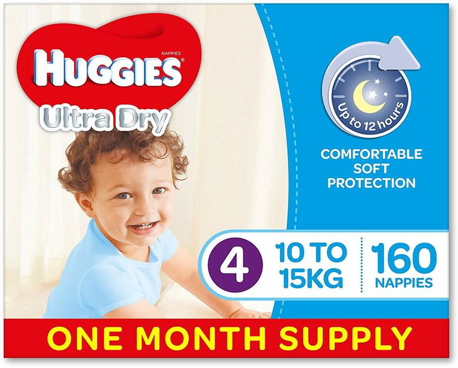 Huggies One Month Supply of Ultimate/Ultra-Dry Nappies (Various Sizes ...