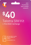 Telstra $40 Pre-Paid SIM Starter Kit 35GB (First 3 Recharges) for $19 Delivered @ Telstra (Online Only)