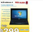 Toshiba NB500 Netbook (Atom N570 3 Cells) $299 Instore at Wireless1