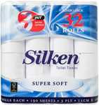 3 Ply Silken Toilet Tissue 32 Pack $11.25 (Normally $12) + Delivery ($0 C&C/ in-Store/ $100 Order) @ BIG W