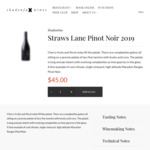 20% off @ Shadowfax Wines eg. 96pt Shadowfax Straws Lane Pinot Noir 2019 $36 + $15 Delivery ($0 with Any 6 Bottles)