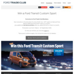 Win a Ford Transit Custom Sport from Ford Trade Club