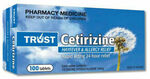Trust Cetirizine Hydrochloride 10mg, Hayfever & Allergy Relief 100 Tabs (Generic Zyrtec) $12.31 Shipped @ Mydiscountchemist eBay