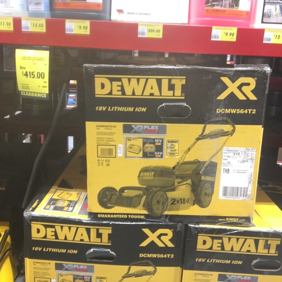 bunnings dewalt lawn mower