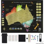 Red Rover Australia Scratch Map (80cm X 62cm) $29.90 (Save $10) + Delivery (Free with Prime/ $39 Spend) @ Netski via Amazon AU