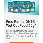 Free Purina ONE Wet Cat Food 70g with Everyday Rewards @ Woolworths