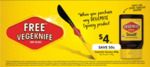 [SA] Free Vegeknife With Purchase of Vegemite Squeezy 200g $4 @ Drakes