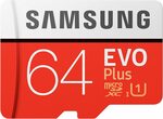 Samsung EVO Plus 64GB Micro SD Card $13 + Delivery ($0 with Prime/ $39 Spend) @ Amazon AU | $19 C&C @ Officeworks/TGG/BL/JB HiFi