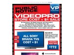 VideoPro Promotion: Store Cost Plus One Dollar