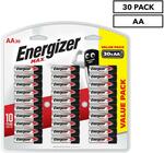 Energizer AA Max Batteries 30-Pack $7.20 + Delivery ($0 with Club Catch) @ Catch