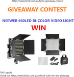 Win a Neewer 660LED Bi-Color Video LED Light Worth A$126.50 from Hridz