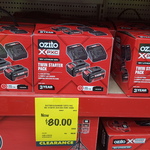 [VIC] Ozito PXC 18V 4.0Ah Battery Twin Starter Pack $80 @ Bunnings, Hoppers Crossing