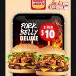 2 Pork Belly Deluxe Burgers $10 (Usually $9.30ea) @ Hungry Jack's via App