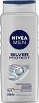 [Prime] NIVEA MEN Silver Protect 3-in-1 Shower Gel (500ml) $5.89 Delivered @ Amazon AU