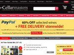 CellarMaster 60% off +Free Delivery & Toy 'R' Us $15 off for Orders over $50 - PayPal Exclusive
