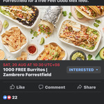 [WA] Claim a Free Burrito, 1000 to Be Given Away @ Zambrero, Forrestfield