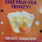 [VIC] Free Frui-Tea @ Chatime Pran Central (Prahran)