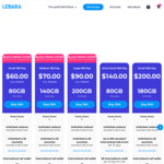 Lebara 180-Day Plans: $60 80GB (Was $120), $70 140GB (Was $140), $90 200GB (Was $180) @ Lebara