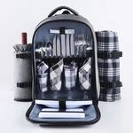 4 Person Grey Picnic Backpack with Rug, Bottle Holder & Accessories $39.95 + $15 Delivery (Brisbane Pickup) @ Garage Workbench