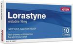 Pharmacy Action Lorastyne - Loratadine 10mg Tablets - 10x $4.99, 30x $7.99, 50x $9.39, 100x $17.99 Delivered @ PharmacySavings