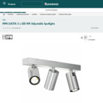 HPM LUCITA 3 x LED 8W Adjustable Spotlights $69 (Was $417) + Del ($0 C&C/ in-Store/ OnePass with $80 Online Order) @ Bunnings