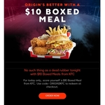 $10 KFC Boxed Meal + ~$8.95 Delivery @ DoorDash