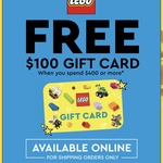 Bonus $100 Gift Card with $400+ Spend on Delivery Orders @ AG LEGO Certified (Online Only)