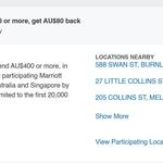 AmEx Statement Credits - Marriott Bonvoy Spend A$400 or More, Get A$80 Back