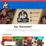 20% off Jerky + $6.99 Delivery ($0 with $100 Order) @ Geronimo Jerky