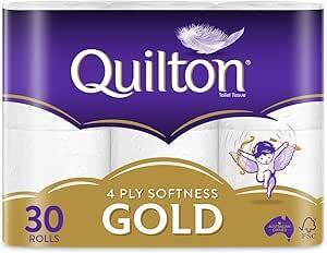 Quilton 4-Ply Toilet Tissue (30 Count) $18.00 ($16.20 S&S) + Delivery ($0 with Prime/ $59 Spend) @ Amazon AU