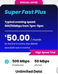 nbn FTTP or HFC 500/50 $50 Per Month for 6 Months ($89.99 Per Month Ongoing) @ Arctel
