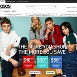 Save $50 When You Spend $200 or More, $30 off $150, $10 off $100 @ ASOS