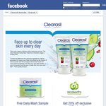 Free Clearasil DailyClear Vitamins & Extracts Daily Wash Sample (Facebook)