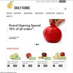 Discount 10% of All Fruits and Veggies Orders @ Daily Farms
