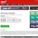 Webjet hotels- Various Discount Codes. up to $200 off, Some Hotels Excluded