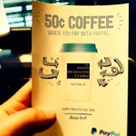 50c Coffee at The South Melbourne Trader When Paying via PayPal