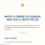 Coinjar.io offer - Refer a friend and both get $5 worth of Bitcion