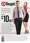 $10 off $60 Spend on Full Priced Mens, Womens Clothing, Underwear, Footwear Accessories @Target