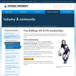 FREE Western Bulldogs AFL & VFL Memberships for All Victoria University Students & Staff