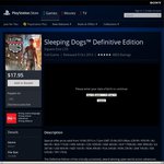 Sleeping Dogs Definitive Edition PS4 AU $17.95 (Was AU $84.95) 79% off @ PS Store