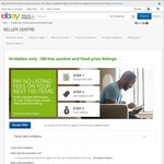 100 Free eBay Auction and Fixed Price Listings