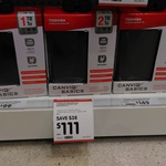 Toshiba 2TB Canvio Basic USB 3.0 Portable Hard Drive $111 (Was $149) @ Dick Smith (Carindale QLD)