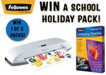 Win 1 of 3 Laminators and Laminating Pouches Worth $80 from Fellowes