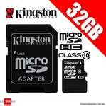 Kingston 32GB Micro SDHC Card Class 10 UHS-I - $14.99 Delivered at Shopping Square