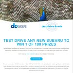 Win 1 of 100 Gift Vouchers ($5,000 Flight Centre/ $750 Red Balloon/ $300 BP Fuel/ $150 Subaru/ $100 iTunes) from Subaru