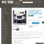 Da Vinci Duo 3D Printer 2.0a $1049 Shipped @ PC Tek (OW Pricematch in VIC?)