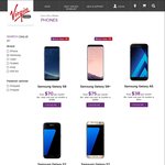 Samsung Galaxy S8 & S8+ Virgin Mobile Plans 10% off with (Free) Velocity Membership from $72 / $77pm