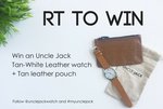 Win an Uncle Jack Tan-White Leather Watch & Tan Leather Pouch from Uncle Jack