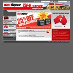 25% off Repco Batteries, 35% off Penrite Oils, 35% off Garage Equipment @ Repco This Weekend