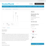 Generic Wired Earpods for $4.96 Delivered @ TechieWorld
